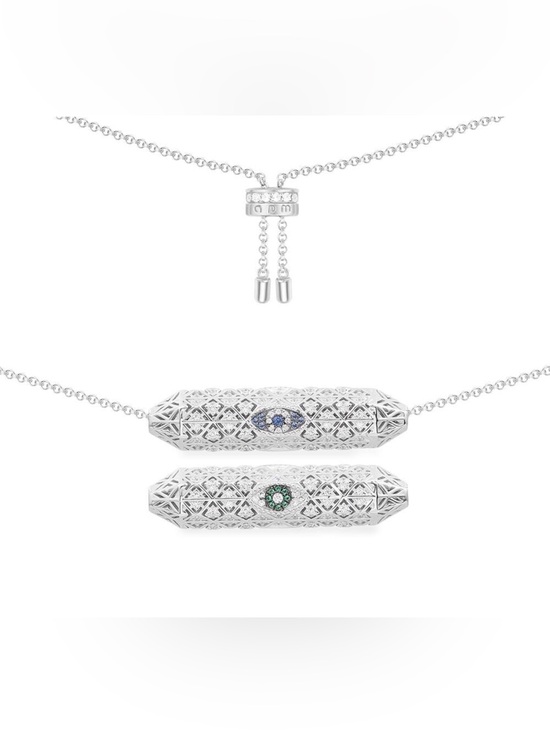 APM Monaco Jewelry - amp Evil Eye Spinner Necklace